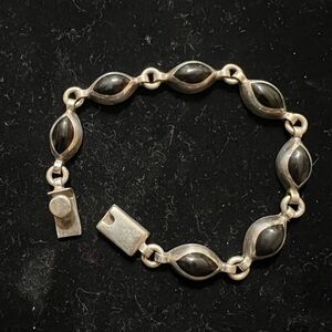 925 STERLING SILVER MEXICO BLACK ONYX BRACELET